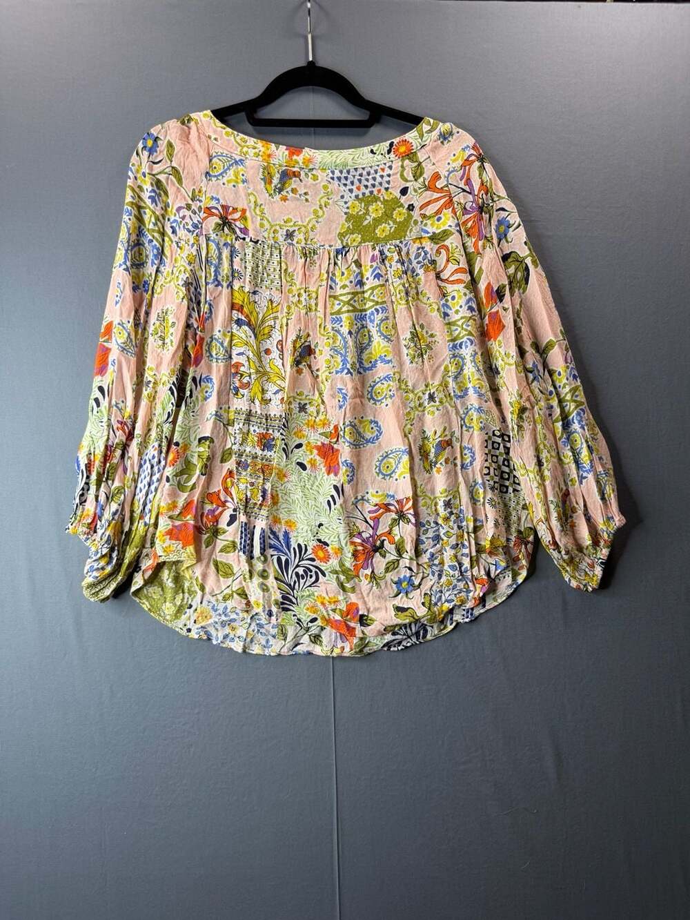 Maeve by Anthropologie Women's Multi Floral Paisley Peasant Blouse Size US 10 - Picture 3 of 3